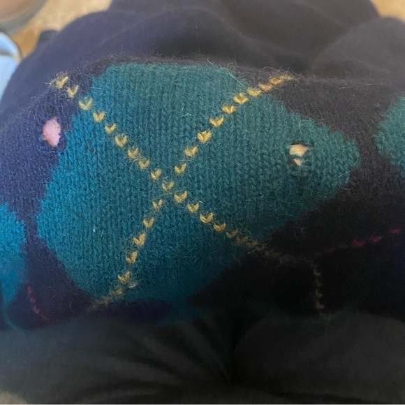 Vintage EVAN-PICONE Women Lambswool Rabbit Hair Blend Argyle Cardigan-Medium - Picture 4 of 9